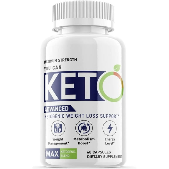 (1 Pack) You Can Keto - Keto You Weight Loss Formula - Energy & Focus Boosting Dietary Supplements for Weight Management & Metabolism - Advanced Fat Burn Raspberry Ketones Pills - 60 Capsules