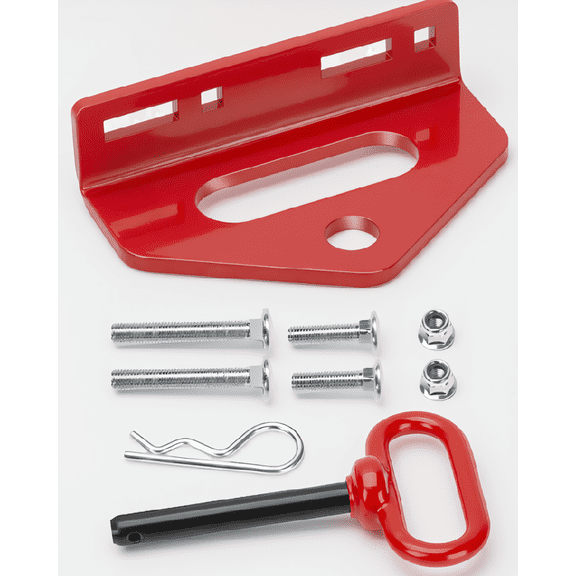 1-Pack Zero Turn Mower Trailer Hitch, 1/4" Heavy Duty Steel, Towing Hitch Kit with Hitch Pin, Carriage Bolt & R