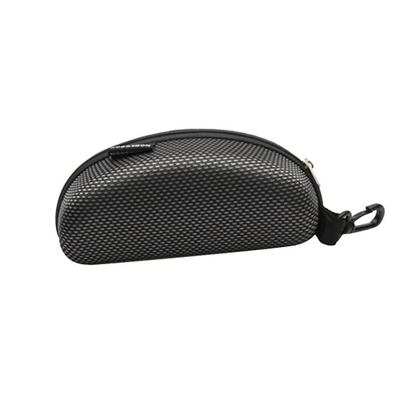 1 Pack Zipper Hard Sunglasses Case With Plastic Hanging Hook Large Size Fits Most Big Glasses And Sunglassese, Portable Travel Eyeglasses Cases, Black