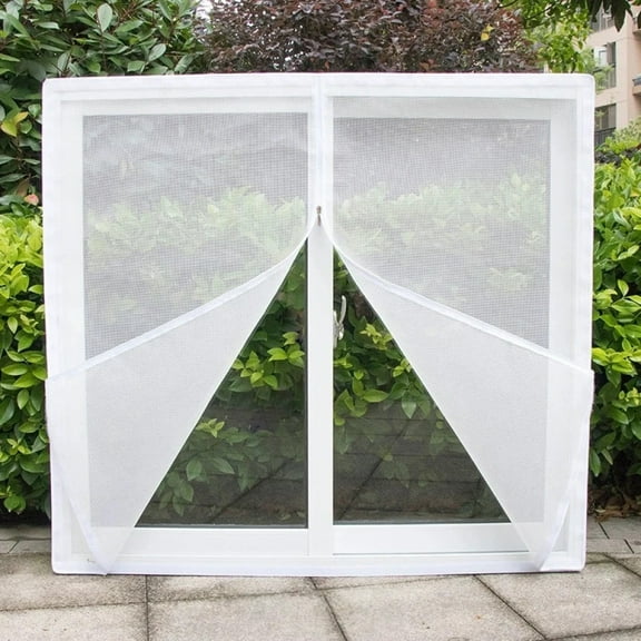 1 Pack Zipper Mosquito & Insect Screen Mesh, Reusable & Breathable Bug Netting, Easy to Install, Suitable for Windows & Doors