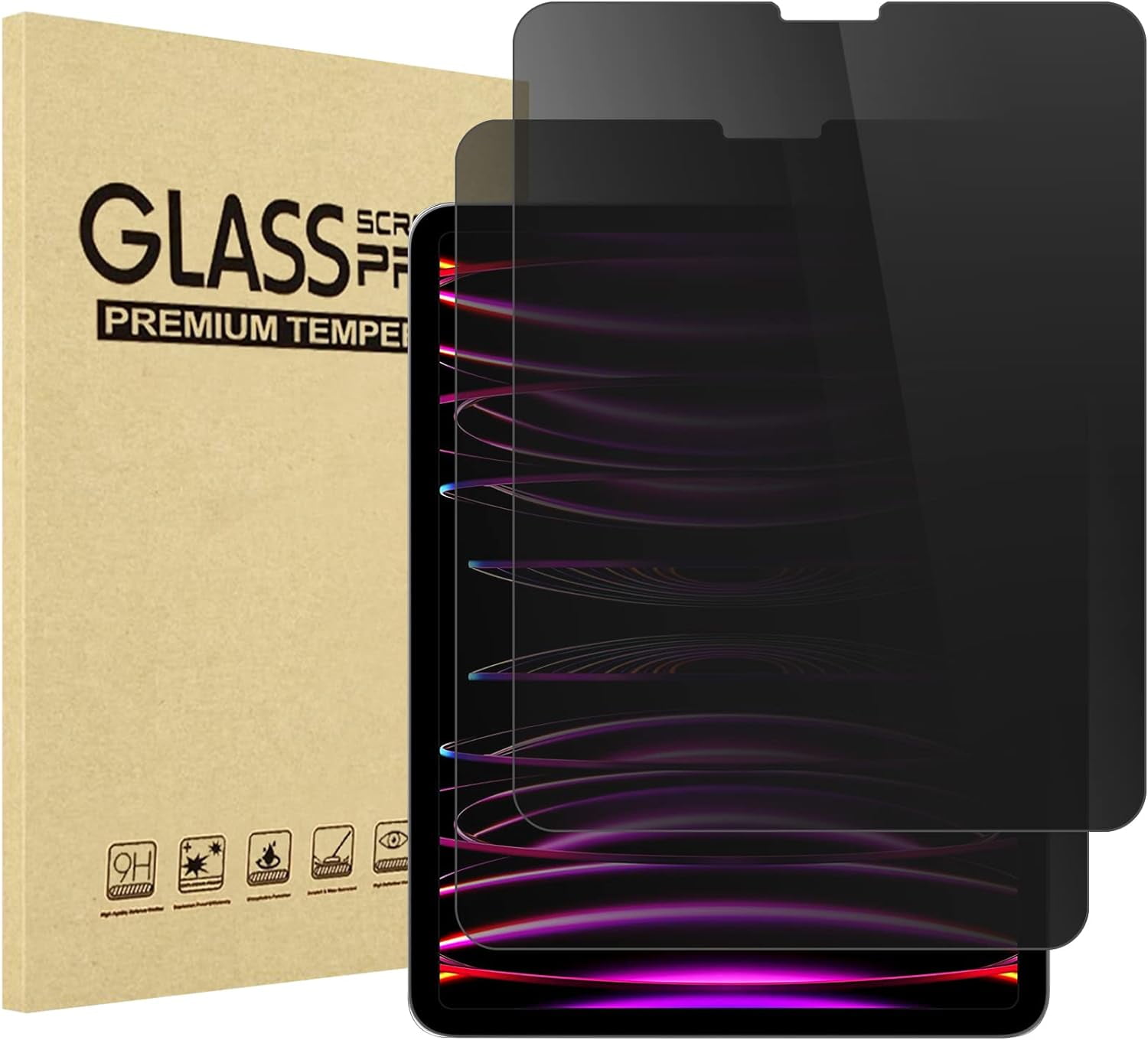 1 Pack for iPad Pro 12.9 6th 5th 4th 3rd 2022 2021 2020 2018 Privacy