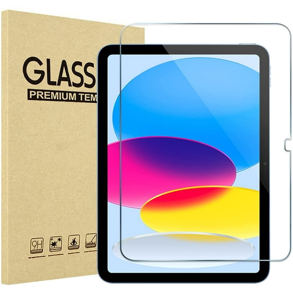 1 Pack iPad 10.9 10th Generation 2022 Screen Protector A2696/A2757/A2777, Tempered Glass Film Guard for iPad 10th Gen 10.9" 2022 Release