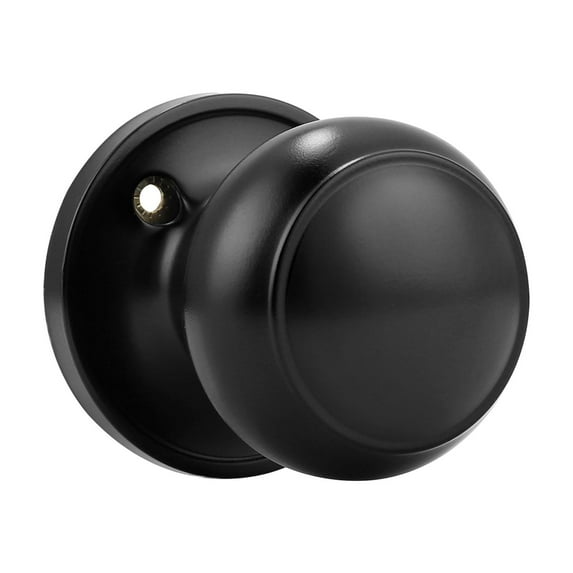 (1 Pack) knobelite Classic Closet Door Knobs Dummy Door Knob, Individual Non-Turning Dummy Door Knob Single Side, Black Interior Door Knobs, Easy Installation