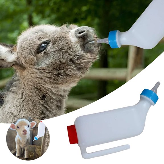 1-Pack of Baby Goat Milk Bottles, 800ml, Hanging Plastic Bottles, Baby Goat Milk Bottles with Handles.