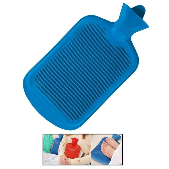 1 Pack of Blue Hot Water Rubber Bottle Bag, Warm & Relaxing Heat, Cold Therapy