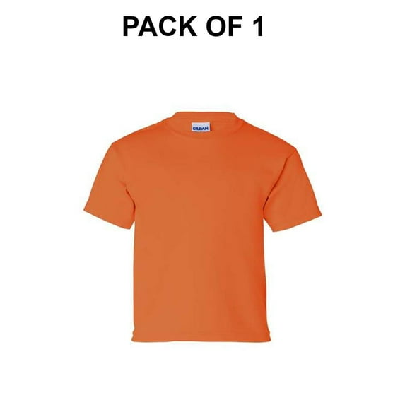 Gildan Ultra 100% Cotton Youth T-Shirt, Safety Orange, 1-Pack, Big & Tall XL