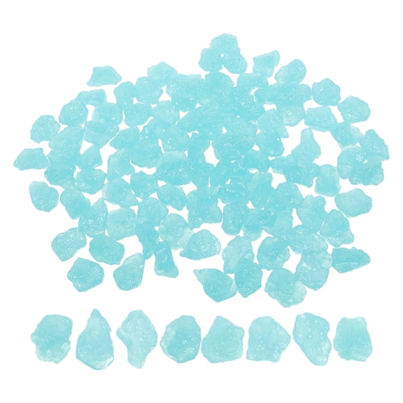 OUNONA 1Pack Sky Blue Resin Glow in The Dark Rocks for Decorative Garden Walkways and Fish Tanks