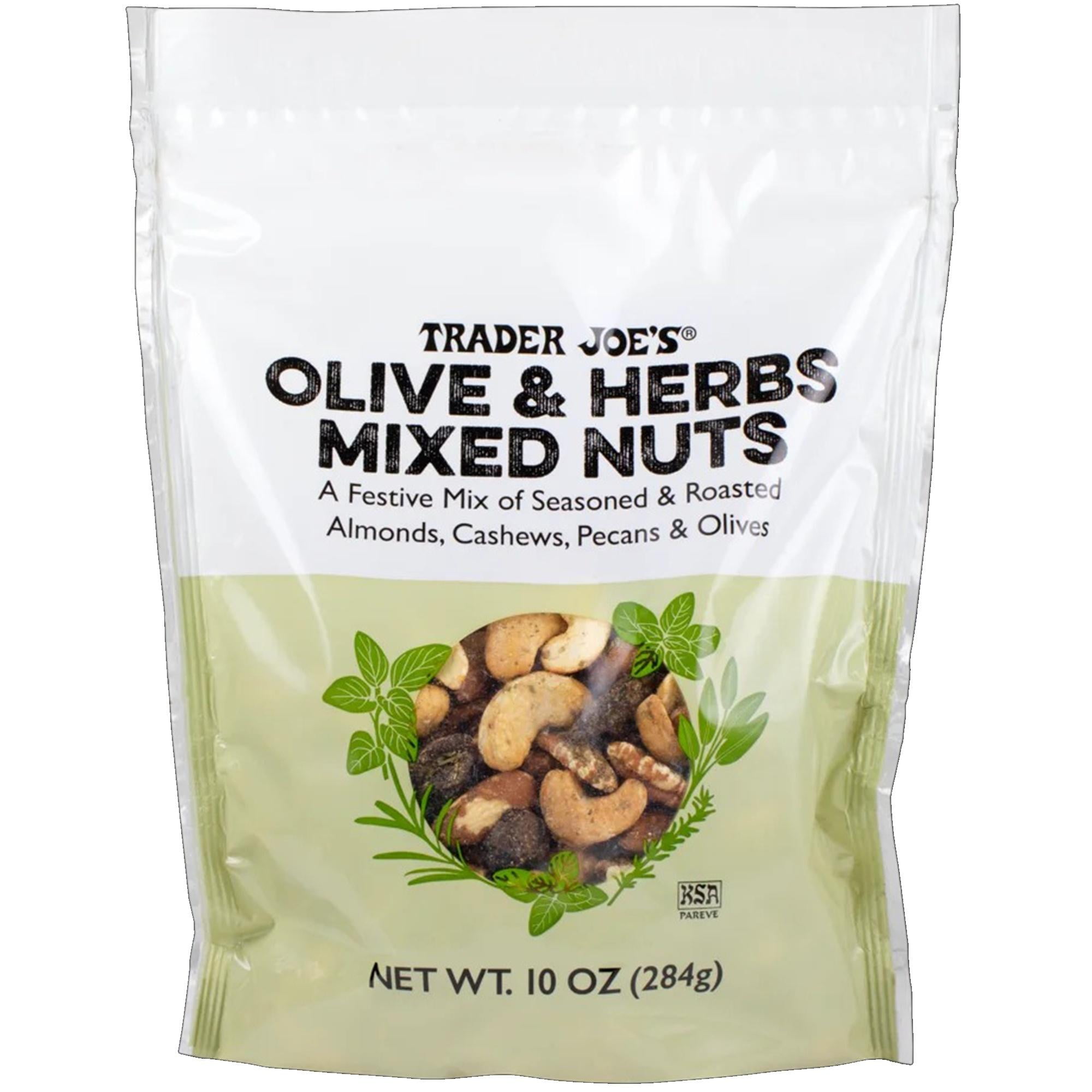 1 Pack of Trader Joe’s Olive & Herbs Mixed Nuts classic products 10