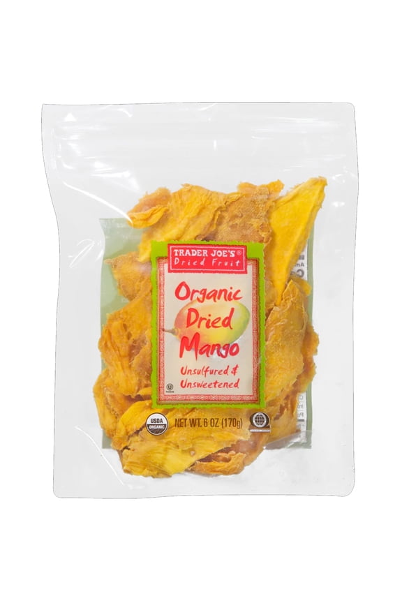 1 Pack of Trader Joes - Organic Dried Mango Unsulfured & Unsweetened