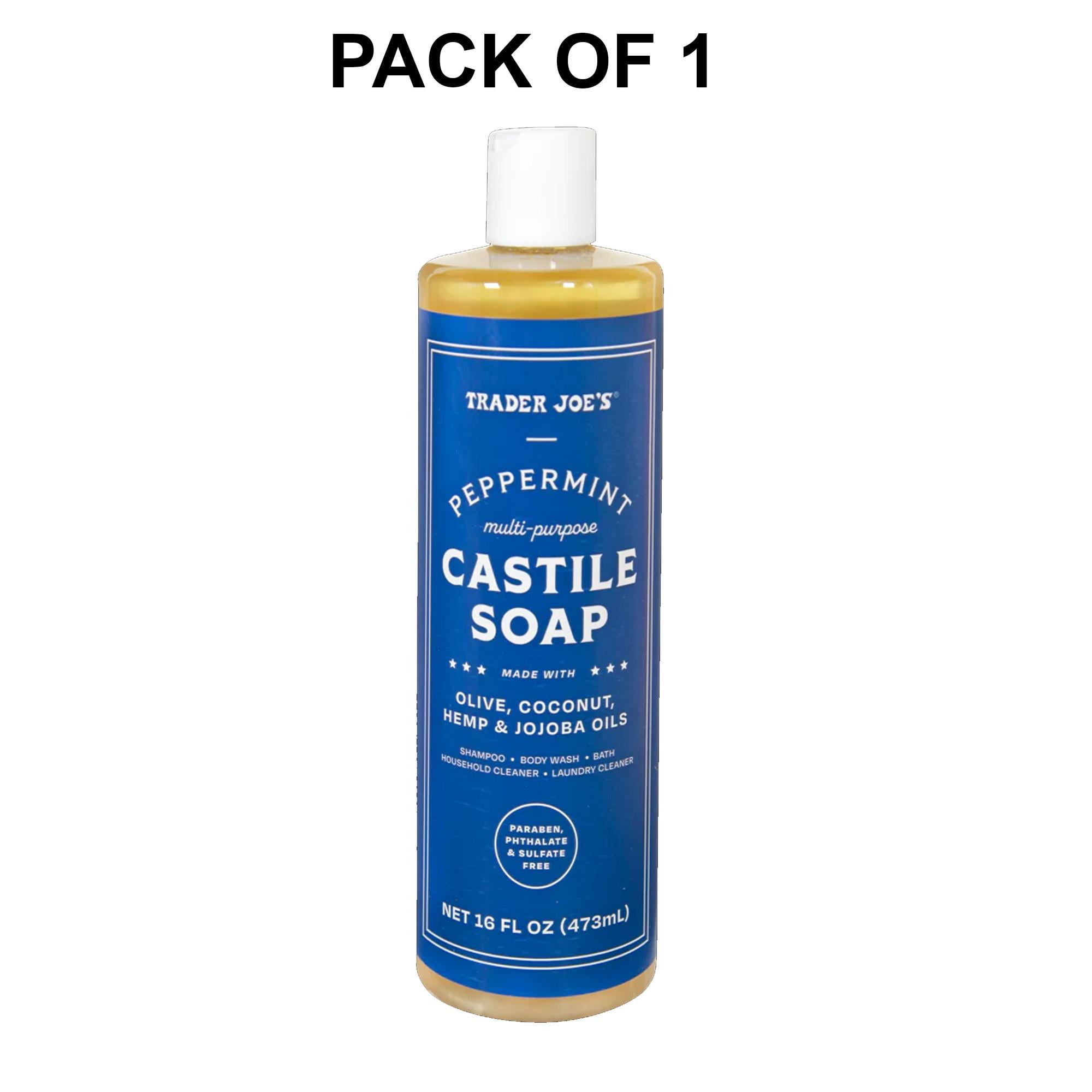 1 Pack of Trader Joe's Peppermint MultiPurpose Castile Soap 16 Fl Oz