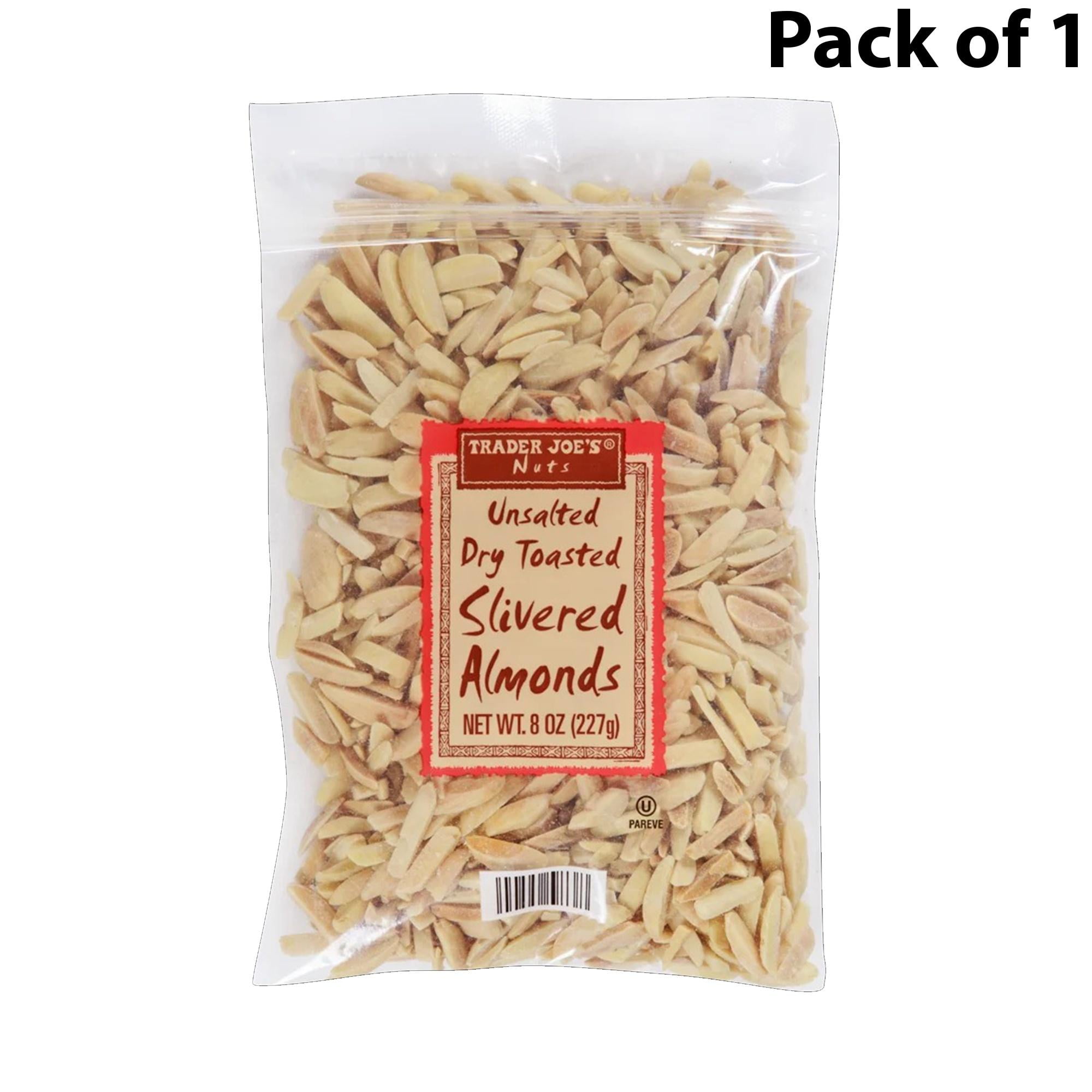 1 Pack of Unsalted Dry Toasted Slivered Almonds A Healthy Choice 8
