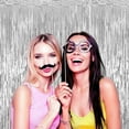 thumbnail image 1 of 1 Pack sliver Backdrop Birthday Decorations Foil Curtain Bachelorette Party Decor sliver Decor Party Streamers Groovy Birthday Decorations Backdrop, 1 of 4
