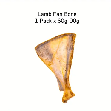 1 Pack x 60-90g Lamb Fan Bone, Natural Ingredients, Natural Dog Treats, Healthy, Digestible, Dog Chews Long Lasting, And High Protein, Low Fat, Training Reward Snack For Small, Medium,  Large Dogs