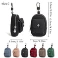 thumbnail image 1 of 1 Package Leather Backpack Keychain – Cute Travel Purse & Makeup Bag For Women Compact Organizer With Carabiner Clip, 1 of 9