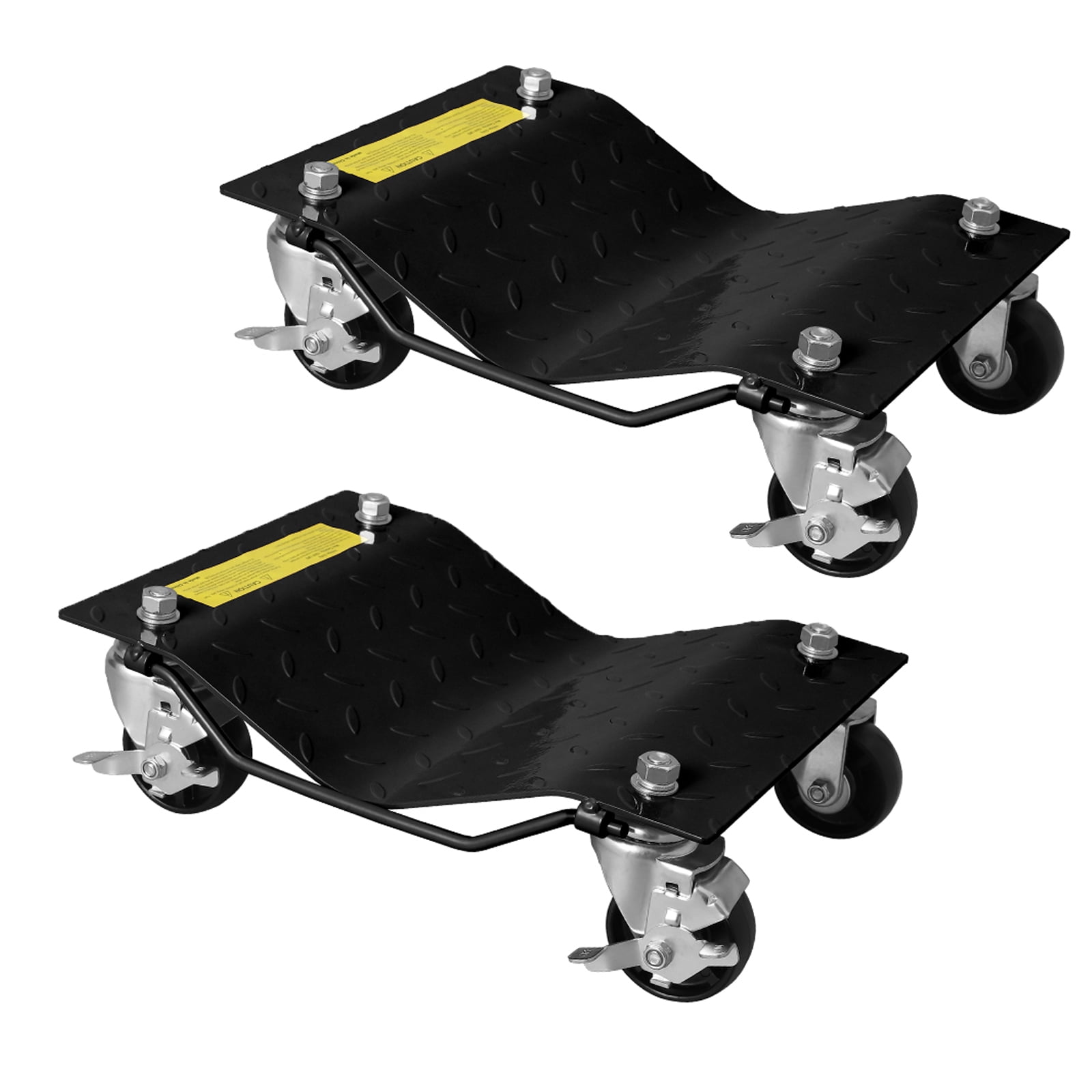1 Package【Premium Item】 Iron Heavy Duty Car Dolly, Wheel Dolly Car Tire Stake With Brake, Car Tire Dolly With Wheels, Vehicle Dolly For Moving, Car Repair