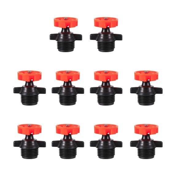 1 Packs 10PCS 1/2 Inch Automatic Rotating Sprinkler Heads 360° Adjustable Garden Irrigation Sprayer, 5.5M Range, Set Durable Plastic for Lawn & Yard Watering
