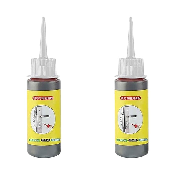 1 Packs 2pcs Lock Lubricant Powder for Doors Windows & Car Locks Non Toxic Dry Lubricant Keyhole Maintenance Anti Rust Friction Free Long Lasting Protection 60ml
