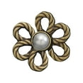 thumbnail image 1 of 1 Packs 8pcs Adjustable Waist Tightener Buttons for Loose Jeans No Sewing Pants Clips Strong Metal Pearl Flower Design Spring Lock Fit Skirts Shorts DIY Craft Waistband Extender Fashion Accessories, 1 of 3
