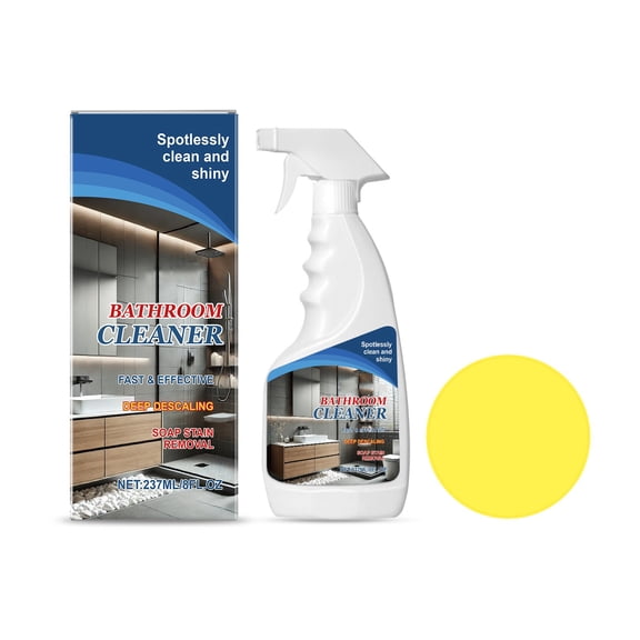 1 Packs Bathroom Scale Remover Powerful Descaling Cleaner for Water Stains Lime Buildup Shower Sink Tile Toilet Tub Faucet Heavy Duty Stain Remover Bathroom Cleaning Supplies 237ml