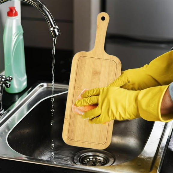 1 Packs Charcuterie Board - Serving Board with Handle and Fruit Nut Cracker - Kitchen Essential for Entertaining, House Warming Gift, Wedding Gift For Pizza Bread Cheese Charcuterie Fruit Vegetables