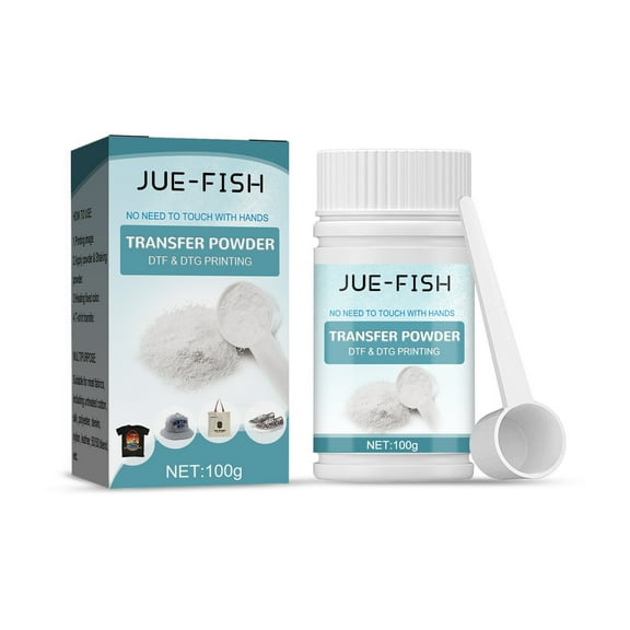 1 Packs DTF Transfer Powder Hot Melt Adhesive for All DTF DTG Printers White Digital Transfer Powder High Quality Bonding for Silk Polyester Nylon Leather 50 50 Blends