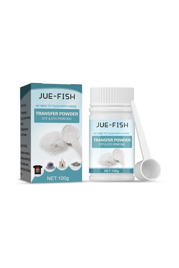 1 Packs DTF Transfer Powder Hot Melt Adhesive for All DTF DTG Printers White Digital Transfer Powder High Quality Bonding for Silk Polyester Nylon Leather 50 50 Blends