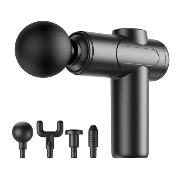 1 Packs Deep Tissue Massage Gun for Muscle Pain Relief Portable Percussion Massager with 6 Speeds 4 Attachments for Back Neck Shoulder Leg Recovery Handheld Electric Muscle Relaxation Therapy