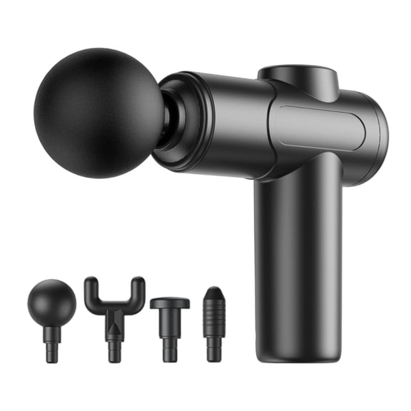 1 Packs Deep Tissue Massage Gun for Muscle Pain Relief Portable Percussion Massager with 6 Speeds 4 Attachments for Back Neck Shoulder Leg Recovery Handheld Electric Muscle Relaxation Therapy