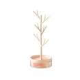 thumbnail image 1 of 1 Packs Desktop Jewelry Organizer Stand with 360 Display Hanging Rack for Rings Bracelets Necklaces Earrings Storage Pink White Blue Plastic Compact 14.5x14.5x9.5cm Travel Friendly, 1 of 6