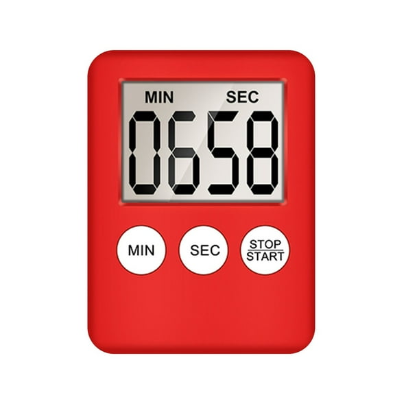 1 Packs Digital Kitchen Timer Magnetic LCD Countdown Alarm Clock for Cooking Baking with Loud Beep Sound 99 Min 59 Sec Count Up Down Function Sleep Study Work Timer