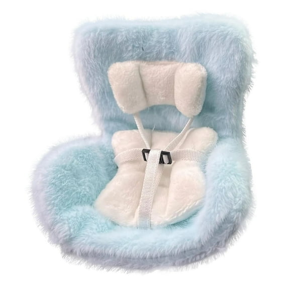 1 Packs Doll Car Seat Plush Cushion with Vent Clip and Stand Cute Functional Car Ornament for Fans Collectors Desktop Display Soft Furry Accessories
