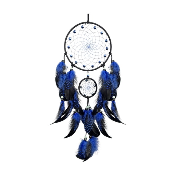 1 Packs Dreamcatcher Wall Hanging Decor with Colorful Feathers Boho Chic Home Decor Spiritual Healing Gift for Adults Bedroom Living Room Office Woven Nylon Pendant 25.6 Inches
