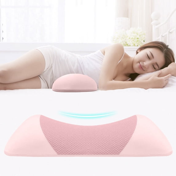 1 Packs Ergonomic Lumbar Support Pillow for Bed Relief Back Pain: Lower Back Pillow for Sleeping - Memory Foam Waist Pillow - Back Wedge Bolster Pillow for Side, Back&Stomach Sleepers - for Car, Sofa