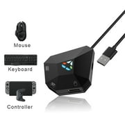 1 Packs Gaming Keyboard Mouse Converter Adapter for Nintendo Switch PS4 PS3 Xbox One 360 Controller with Key Mapping High Compatibility for PC Console Gamers Upgradeable Firmware