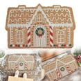 thumbnail image 1 of 1 Packs Gingerbread House Welcome Mat Non Slip Outdoor Indoor Christmas Doormat for Front Door Holiday Decor Coir Fiber Floor Mat 48 x 30 Inch, 1 of 6