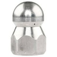thumbnail image 1 of 1 Packs High-Pressure Sewer Nozzle 1/4" Stainless Steel 5000PSI for Drain Cleaning - 6 Rear Jets & 1 Front Jet, Unclogs Grease Hair Sand, Hot Water Resistant 310°F, 1 of 5