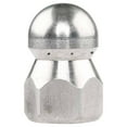 thumbnail image 1 of 1 Packs High-Pressure Sewer Nozzle 1/4" Stainless Steel 5000PSI for Drain Cleaning - 6 Rear Jets & 1 Front Jet, Unclogs Grease Hair Sand, Hot Water Resistant 310°F, 1 of 5