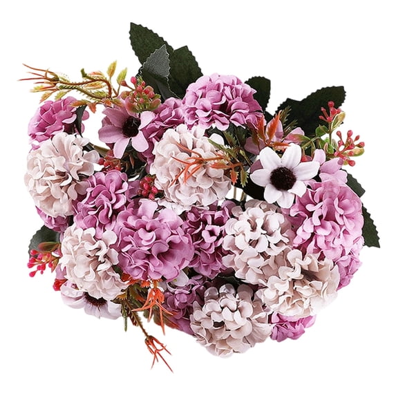 1 Packs Hydrangea Artificial Flowers, Artificial Hydrangea, Silk Hydrangea Flowers Fake Hydrangea Artificial Flowers Hydrangea Bouquet for Centerpiece Table Wedding Party Home Decor