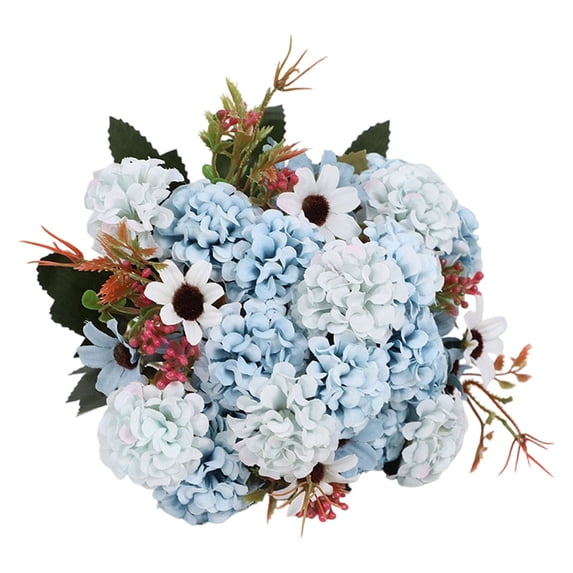 1 Packs Hydrangea Artificial Flowers, Artificial Hydrangea, Silk Hydrangea Flowers Fake Hydrangea Artificial Flowers Hydrangea Bouquet for Centerpiece Table Wedding Party Home Decor