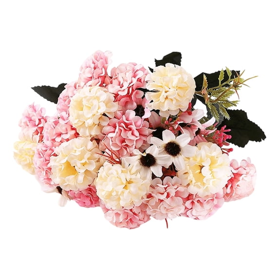 1 Packs Hydrangea Artificial Flowers, Artificial Hydrangea, Silk Hydrangea Flowers Fake Hydrangea Artificial Flowers Hydrangea Bouquet for Centerpiece Table Wedding Party Home Decor