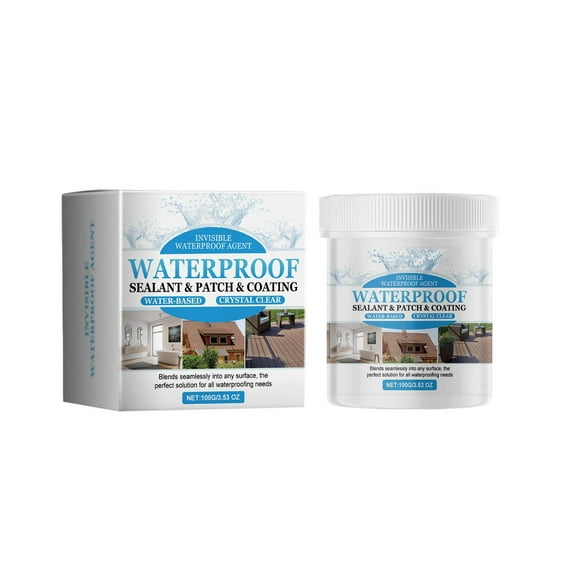 1 Packs Invisible Waterproof Sealant Clear Protective Coating for Roof Basement Kitchen Bathroom Leak Repair Long Lasting Waterproofing Agent for Wood Concrete Metal Surfaces Indoor Outdoor Use
