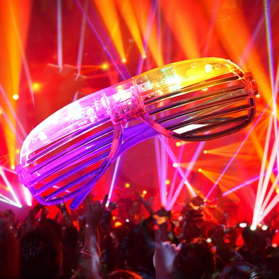 1 Packs LED Glasses, led party favors, Light Up Glasses,Glow In The Dark Party Supplies, Shutter Shades Glow Sticks Glasses Neon Sunglasses Accessories for Kids Adults New Years Eve 5.91x1.97Inch