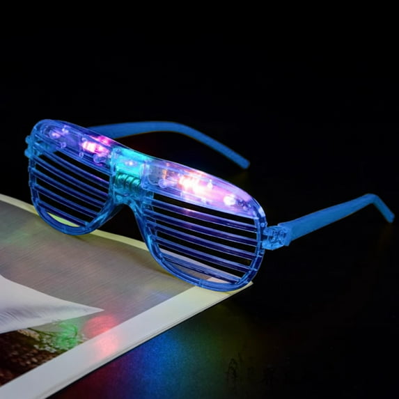 1 Packs LED Glasses, led party favors, Light Up Glasses,Glow In The Dark Party Supplies, Shutter Shades Glow Sticks Glasses Neon Sunglasses Accessories for Kids Adults New Years Eve 5.91x1.97Inch