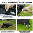thumbnail image 1 of 1 Packs Lawn Tractor Leaf Bag, Grass Catcher Bag, Large Capacity for Fast Leaf Collection, Mesh Vent Design,Upgraded Thickened Heavy Duty Material Fits for Most Riding Lawn Mowers, 1 of 5