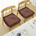 thumbnail image 1 of 1 Packs Non Slip Soft Plush Chair Pads with Ties Winter Indoor Warmth Square Chair Covering Nonslip Comfort Dining Seat Pads Stool Mat Cover Decoration for Home Patio Kitchen Office Dorm, 1 of 5