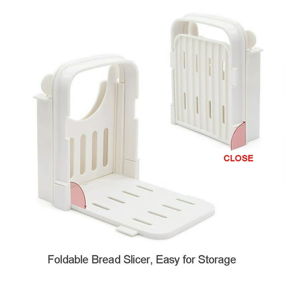 1 Packs Portable Bread Bagel Slicer Adjustable Thickness Toaster Safe Non Slip Base for Bagels Sandwiches Cheese Vegetables Easy Clean Compact Kitchen Tool