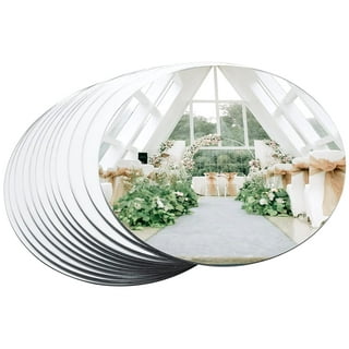 12 inch Square Mirror Candle Plate with Round Edge Set of 12 - Perfect for Table Wedding Centerpieces, Party Decor, Crafts