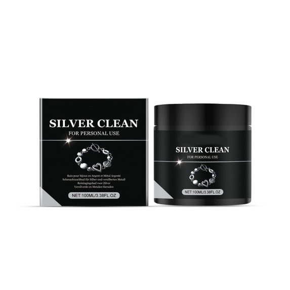 1 Packs Silvers Jewelry Cleaner Solution for Oxidation and Tarnish Removal Restores Shine and Protects Jewelry with Gentle Cleaning for Home Use 100ml Bottle