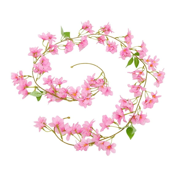 1 Packs Simulation Spring Flowers Wall Hanging Fake Vines for Living Room Decor Indoor Hanging Rattan Green Plants Orchid Vines Home Wedding Backdrop Decorative