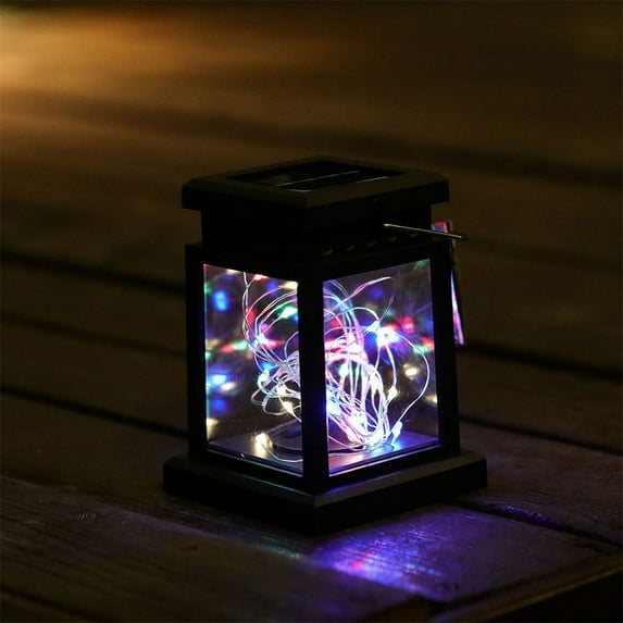 1 Packs Solar Lanterns Outdoor Hanging Garden Lights Waterproof Portable Small Candle Lighting for Patio Yard Deck Pathway Decoration Warm White LED